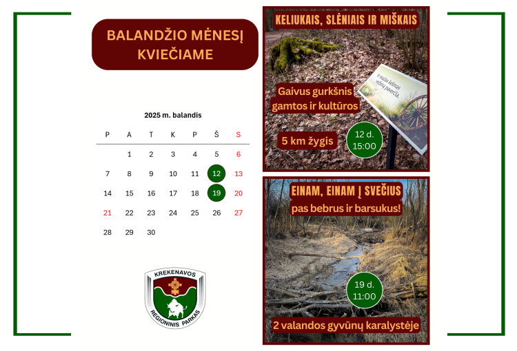 Kas vyksta balandžio mėnesį