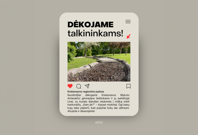 Dėkojame talkininkams!