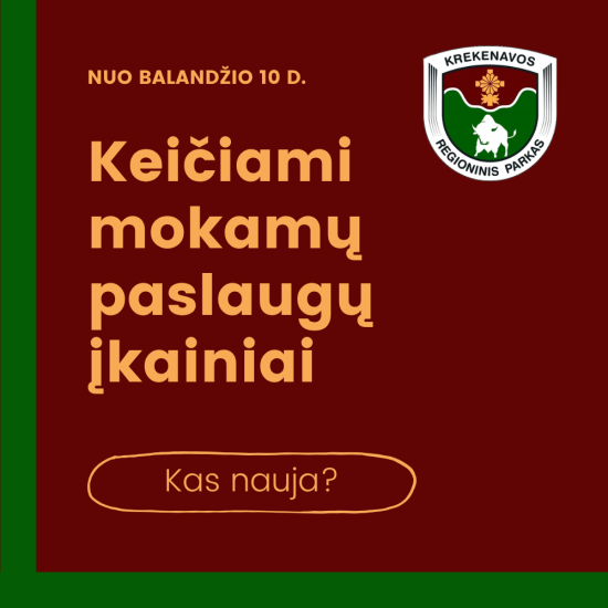 Nauji mokamų paslaugų įkainiai